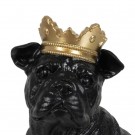 FIGURE BULL DOG BLACK-GOLD POLYRESIN 15,50 X 18,40 X 25,50 C thumbnail