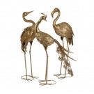 FIGURE FLAMINGO GOLD METAL DECORATION 25 X 21 X 85 CM thumbnail