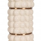 Bordlampe gyllen/hvitt metall-keramikk 41x41x73 thumbnail