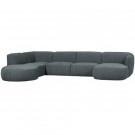 WOOOD POLLY SOFA U-SHAPE LEFT BLUE/GREEN thumbnail