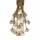 FIGURE PEACOCK GOLD METAL DECORATION 50 X 30 X 85 CM thumbnail