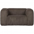 WOOD BEAN ARMCHAIR IN WIDE CORD VELVET, COLOR: MUD thumbnail