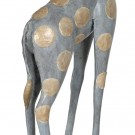 FIGURE GIRAFFE IRON DECORATION 27 X 12 X 100 CM thumbnail