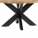 MAIN TABLE NATURAL-BLACK WOOD-IRON MANGO 80 X 80 X 45 CM thumbnail