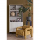 WOOOD LENNY ARMCHAIR IN MATT COARSE VELVET - GOLD / YELLOW thumbnail