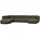 WOOOD POLLY SOFA U-SHAPE LEFT GREY thumbnail