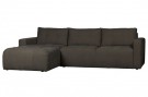 Vtwonen BAR CHAISE LONGUE WOVEN FABRIC LEFT ANTHRACITE thumbnail