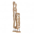 2stk, FIGURE ABSTRACTS NATURAL WAY MANGO WOOD 15 X 9 X 69 CM thumbnail