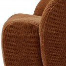 WOOOD MOJO SWIVEL ARMCHAIR WOVEN RIB FABRIC RUST BROWN thumbnail