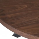 Moderne rundt spisebord i brun-svart MDF og metall – 90x90 cm | Perfekt for kjøkken og stue
