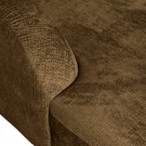 WOOOD SLOPING CORNER SOFA LEFT STRUCTURE VELVET BRASS thumbnail