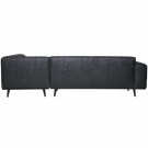 WOOOD STATEMENT CORNER SOFA RIGHT SUEDINE BLACK thumbnail