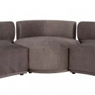 SOFA 3 PIECES GREY OLD FABRIC ROOM 405 X 112 X 70 CM thumbnail