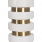Bordlampe gull-hvit metall-marbel 39x39x69 thumbnail