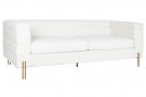 COUCH POLYESTER METAL 205X85X73 BORREGUITO WHITE thumbnail