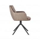 SVIVEL DINING CHAIR TAUPE MICROLEATHER thumbnail