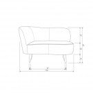 WOOOD SARA LOUNGE ARMCHAIR LEFT VELVET OCHRE thumbnail