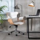 Kontorstol med 5 trinser NATURAL - WHITE 68 X 62 X 85 CM thumbnail