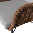 2stk, Rio dining chair metal/wicker walnut/sand thumbnail