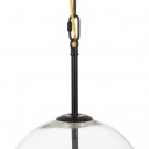 CEILING LAMP BLACK METAL / GLASS 33 X 33 X 54 CM thumbnail