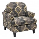 Lenestol svart-taupe velvet tre 91x90x95 thumbnail