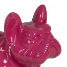 FIGURE BULL DOG FUCHSIA RESIN 88 X 38 X 63 CM thumbnail