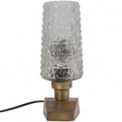 Charge bordlampe metall/glass antikk messing thumbnail