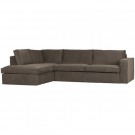 WOOOD FREDDIE CORNER SOFA LEFT BROWN thumbnail