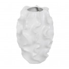 VASE WHITE CERAMIC DECORATION 26 X 26 X 38 CM thumbnail