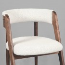 TRENDCOLLECTION SASCHA DINING CHAIR WALNUT ECRU BOUCLE thumbnail