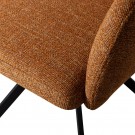 WOOOD FENNE SWIVEL DINING CHAIR WOVEN FABRIC GINGER thumbnail