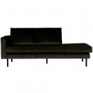 WOOOD RODEO DAYBED LEFT VELVET DARK GREEN HUNTER thumbnail