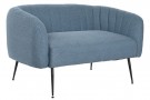 COUCH POLYESTER METAL 129X75X73 BLUE thumbnail