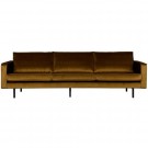 BePureHome RODEO 3 SEATER VELVET HONEY YELLOW thumbnail