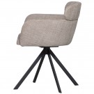 WOOOD FENNE SWIVEL DINING CHAIR WOVEN FABRIC NATURAL thumbnail