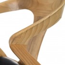 Spisestol natur-sort teak tre-skinn 55x54x77 thumbnail