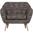WOOOD ROCCO ARMCHAIR IN CHENILLE FABRIC - GRAPHITE GREY thumbnail