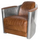 Airplane Arm Chair leather SORT ELLER BRUNT skinn thumbnail