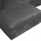 WOOOD BEAN CORNER SOFA LEFT STRUCTURE VELVET CLOUD SKY thumbnail