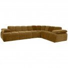 WOOOD MOJO CORNER SOFA RIGHT / LEFT WOVEN RIB FABRIC HONEY YELLOW thumbnail