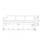 WOOOD RODEO SOFA 3 SEATER VELVET TEAL thumbnail
