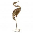 FIGURE HERON GOLD METAL DECORATION 24 X 19 X 87 CM thumbnail