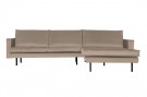 WOOOD RODEO CHAISE LONGUE RIGHT VELVET KHAKI thumbnail
