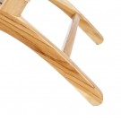 Lenestol beige teak tre-skinn 74x78x75 thumbnail
