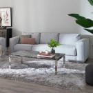 3 SEATER SOFA GREY 260 X 105 X 84 CM thumbnail
