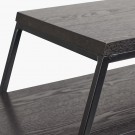 BLACK METAL OAK VENEER S/2 SIDE TABLE thumbnail