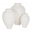 VASE WHITE FIBER CEMENT DECORATION 39 X 39 X 60 CM thumbnail
