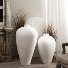 VASE WHITE TERRACOTTA DECORATION 38 X 38 X 60 CM thumbnail