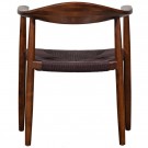 Vtwonen EMBRACE DINING CHAIR BRAIDED SEAT DARK BROWN thumbnail