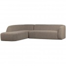 WOOOD SLOPING CORNER SOFA LEFT LIGHT BROWN MELANGE thumbnail
